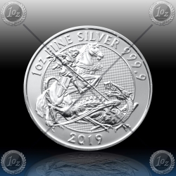 1oz V. BRITANIJA 2 Pounds 2019 (St. George - VALIANT) UNC